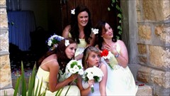 The bridesmaids with Karen.